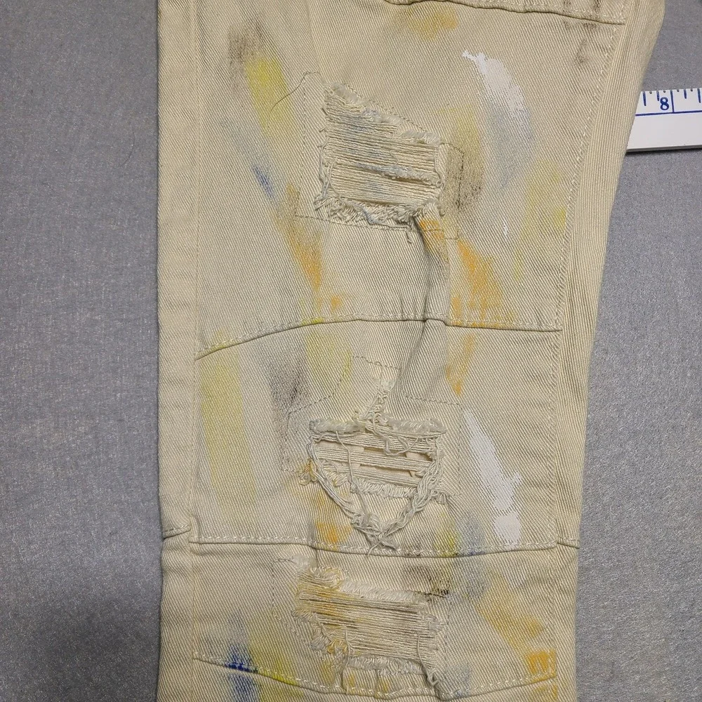 Argonaut Nation Jeans Men 34x32 Distressed Brown Cotton